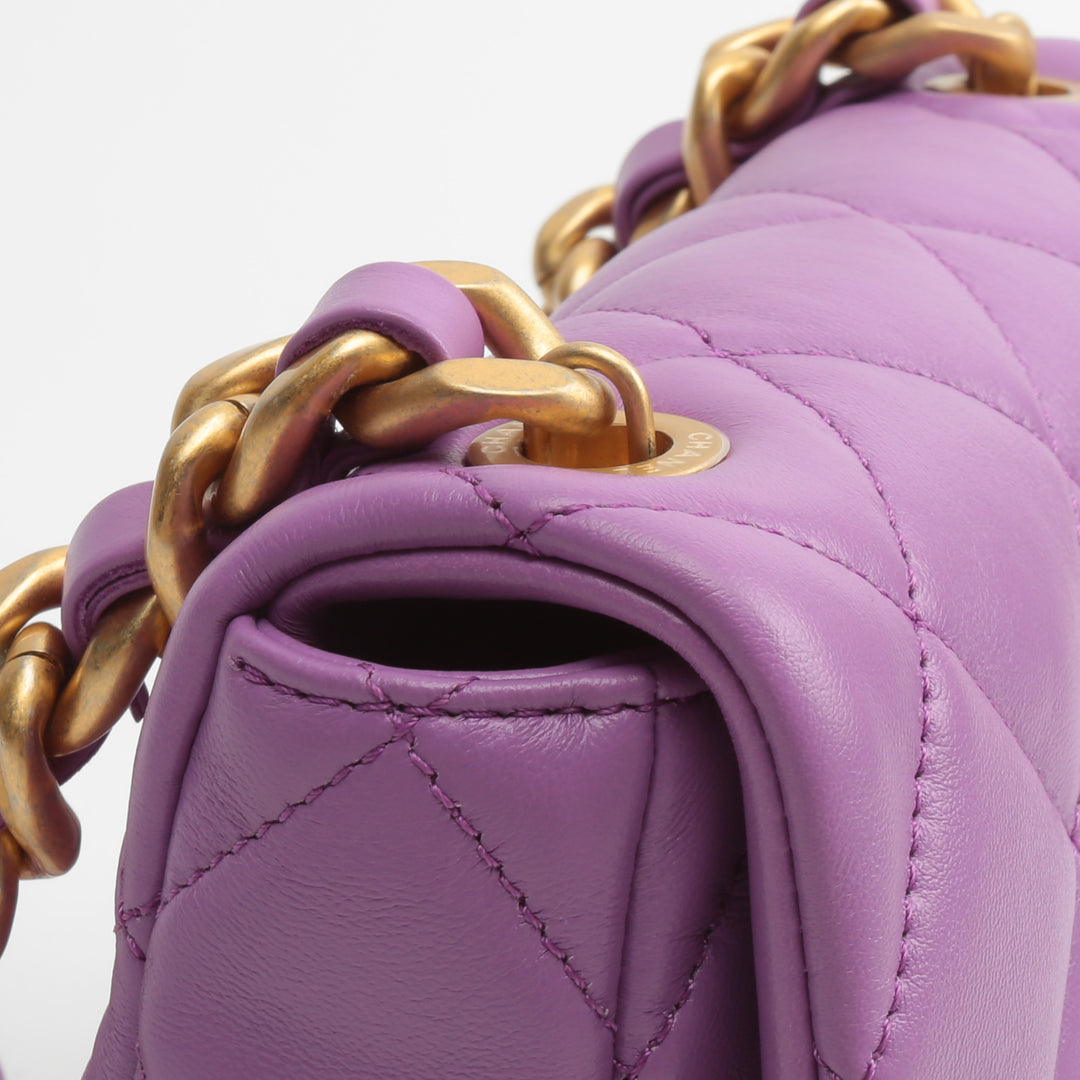 CHANEL Mini Candy Chain Flap Bag - Purple