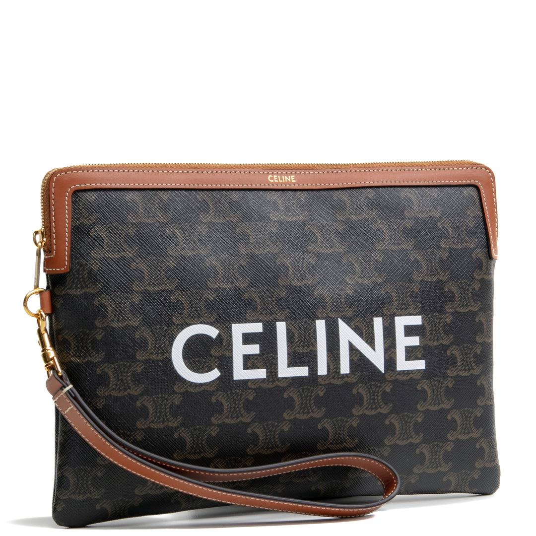 CELINE Small Triomphe Pouch w/ Strap