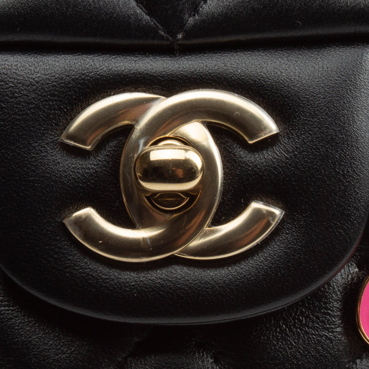 CHANEL 'Hollywood Charm' Mini rechteckige klassische Klappe (2024) - Schwarz