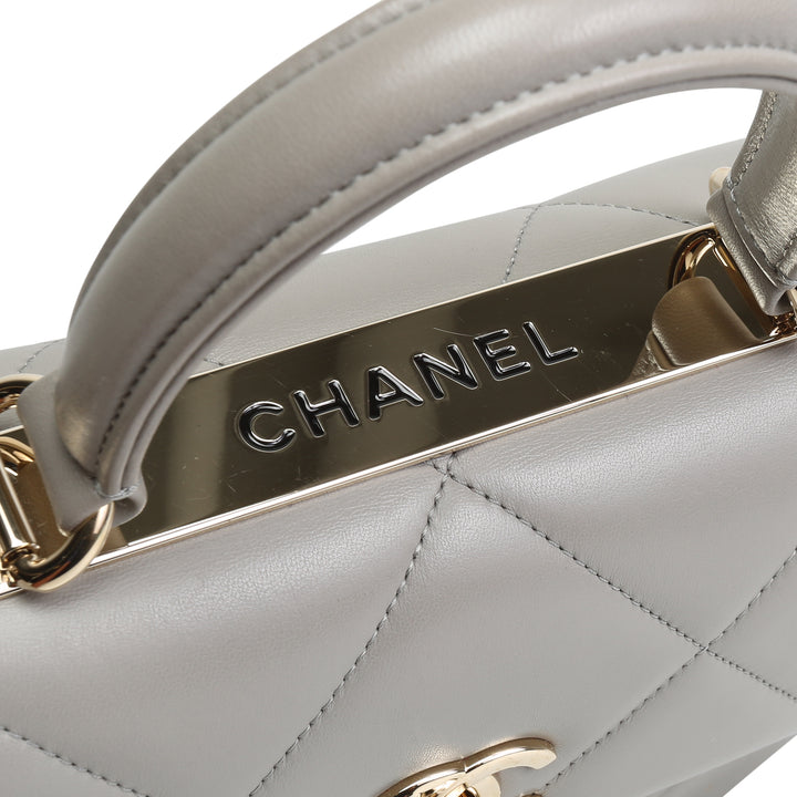 CHANEL Trendy CC Lammleder Top Handle - Grau