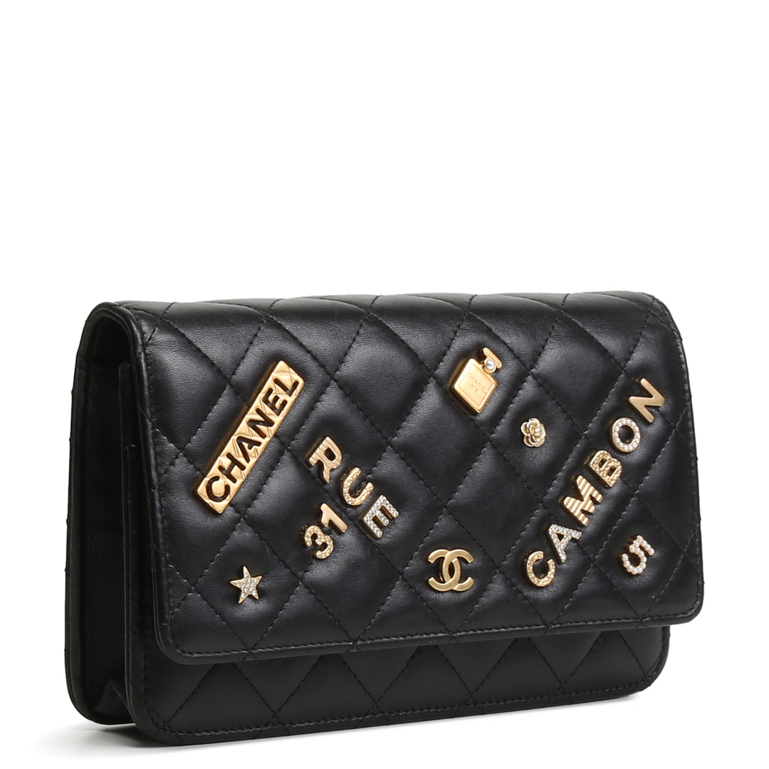 CHANEL Lucky Charms Wallet on Chain - Black