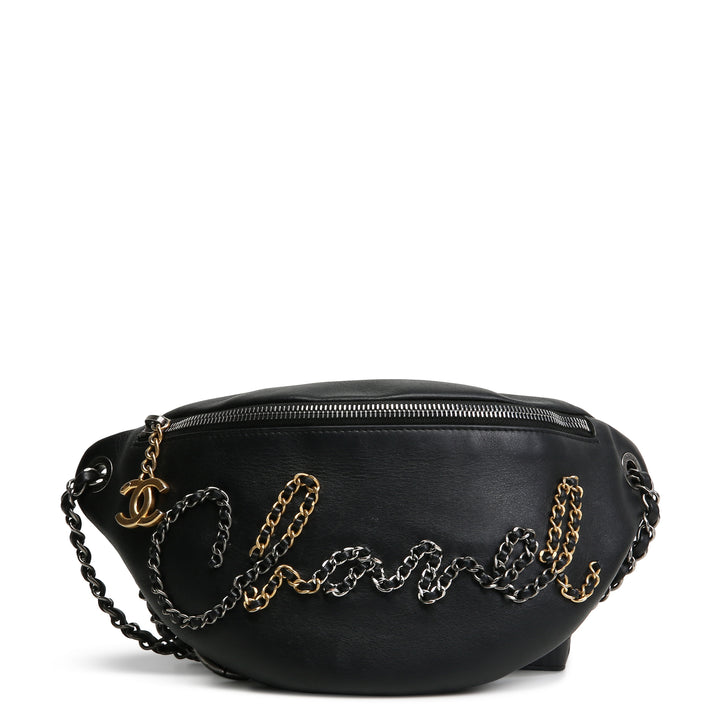 Chanel -Kette 20s Signes Tailentasche - Schwarz