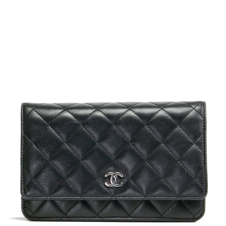 CHANEL Lambskin Wallet on Chain - Black OUTLET FINAL SALE