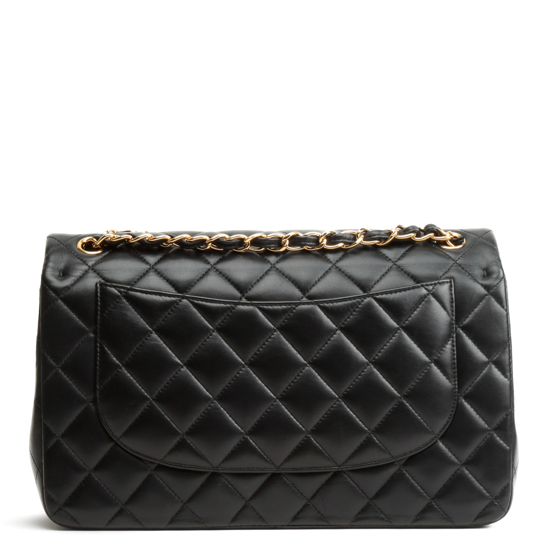 CHANEL Jumbo Double Flap Gestepptes Lammleder mit Gold