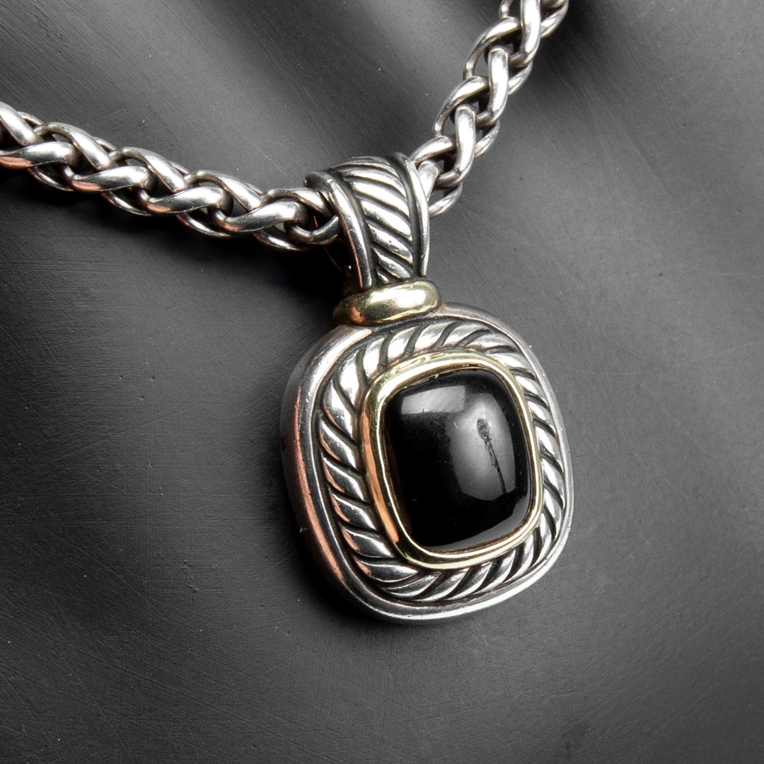 DAVID YURMAN Onyx Albion Anhänger Halskette - ENDGÜLTIGER VERKAUF