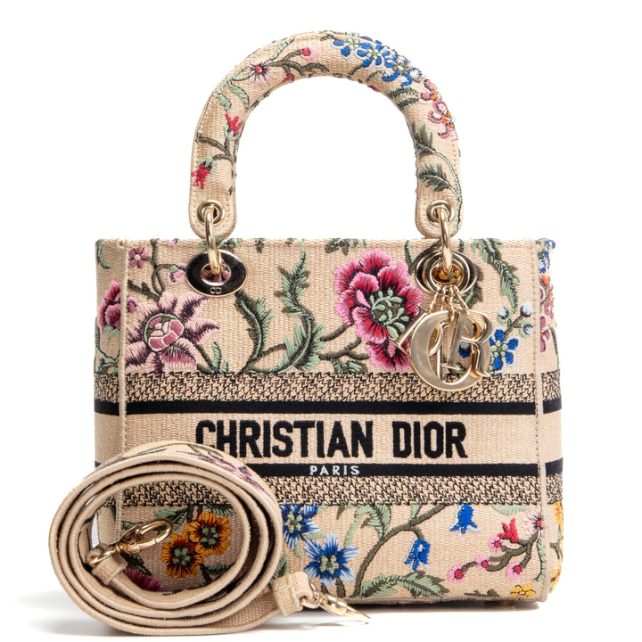 CHRISTIAN DIOR - Medium Petite Fleurs Lady D-Lite