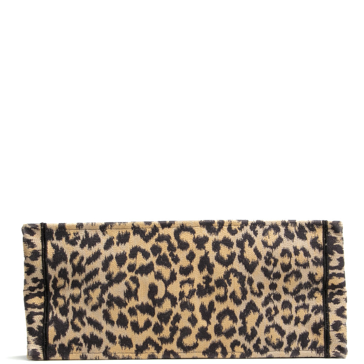 CHRISTIAN DIOR Große Canvas-Buchtasche mit Animal-Print OUTLET FINAL SALE