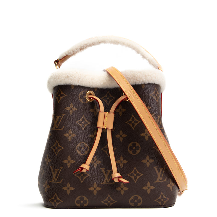 LOUIS VUITTON Monogramm Shearling Cozygram Neonoe BB