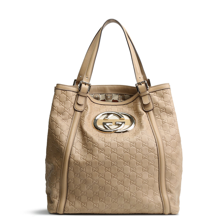 GUCCI Britt Große Tragetasche - Beige