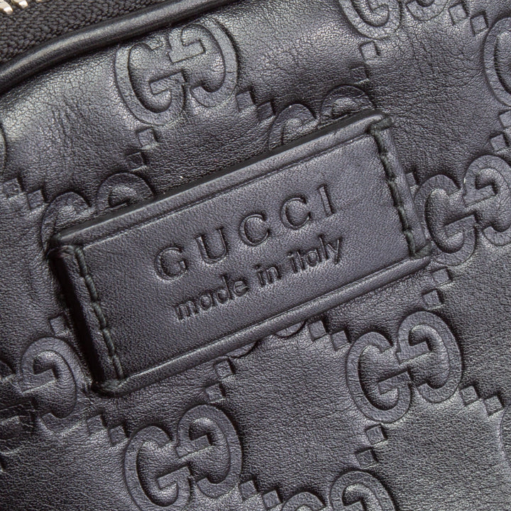 GUCCI Signature Guccissima Gürteltasche mit zwei Taschen - Schwarz OUTLET FINAL SALE