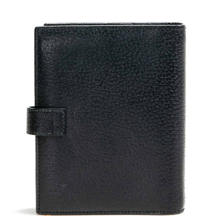 GUCCI Leder 6-Ring Agenda Schwarz - OUTLET FINAL SALE