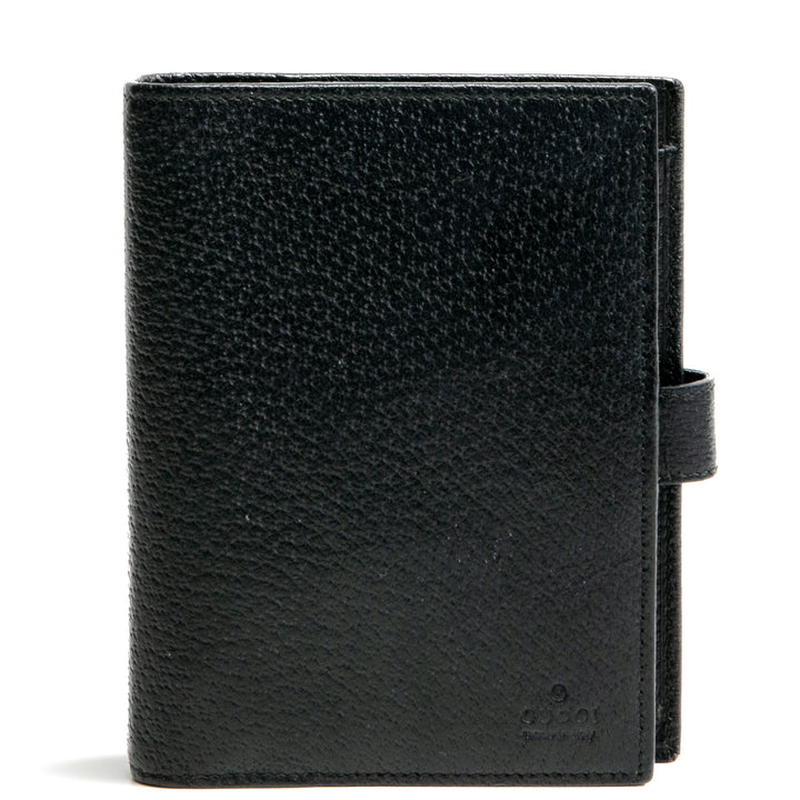 GUCCI Leder 6-Ring Agenda Schwarz - OUTLET FINAL SALE