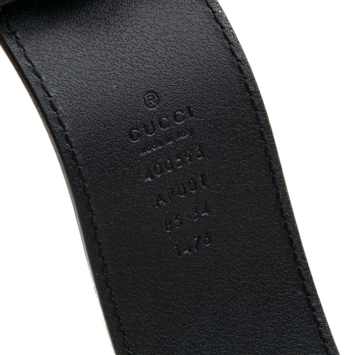 GUCCI Leder Marmont GG Gürtel 85/34 - Schwarz OUTLET FINAL SALE