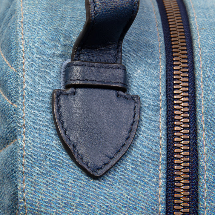 GUCCI Denim Pearly GG Marmont Rucksack