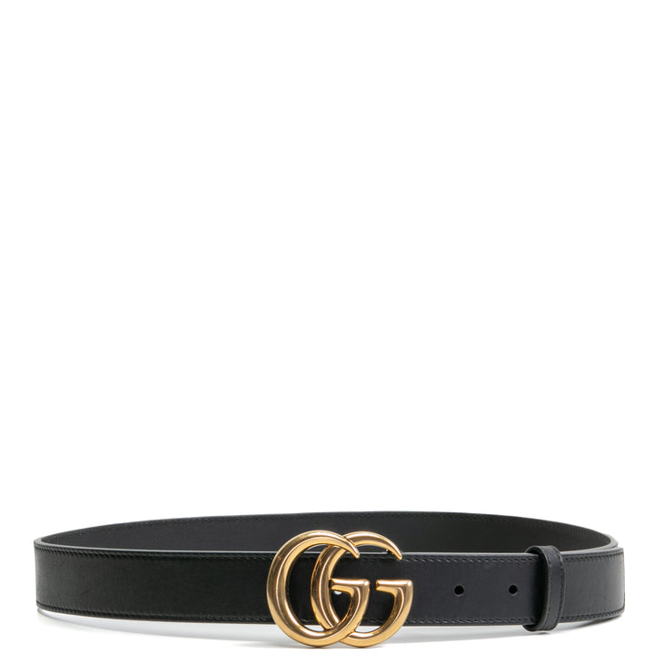 GUCCI GG Schmaler Marmont-Gürtel - Schwarz