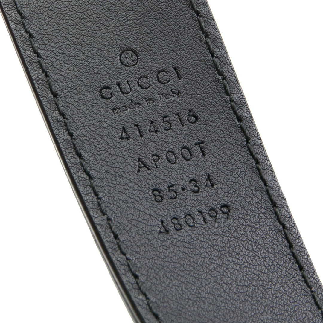 GUCCI GG Schmaler Marmont-Gürtel - Schwarz