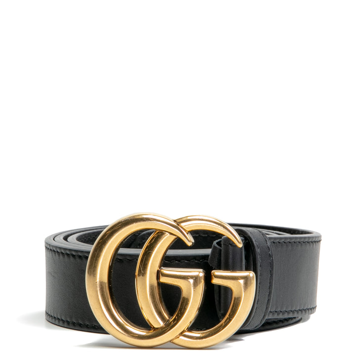 GUCCI GG Schmaler Marmont-Gürtel - Schwarz