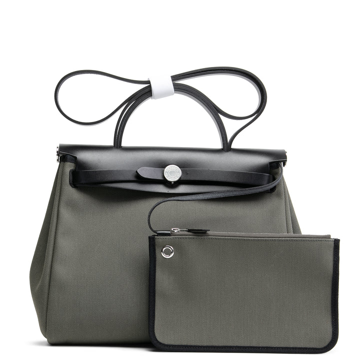 HERMÈS Herbag Zip Retourne 31 - Vert De Gris/Noir (2024)