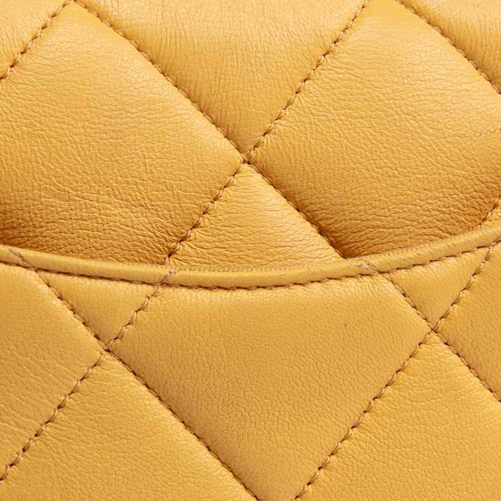 CHANEL Top Handle Flap Bag Mustard Yellow - OUTLET FINAL SALE