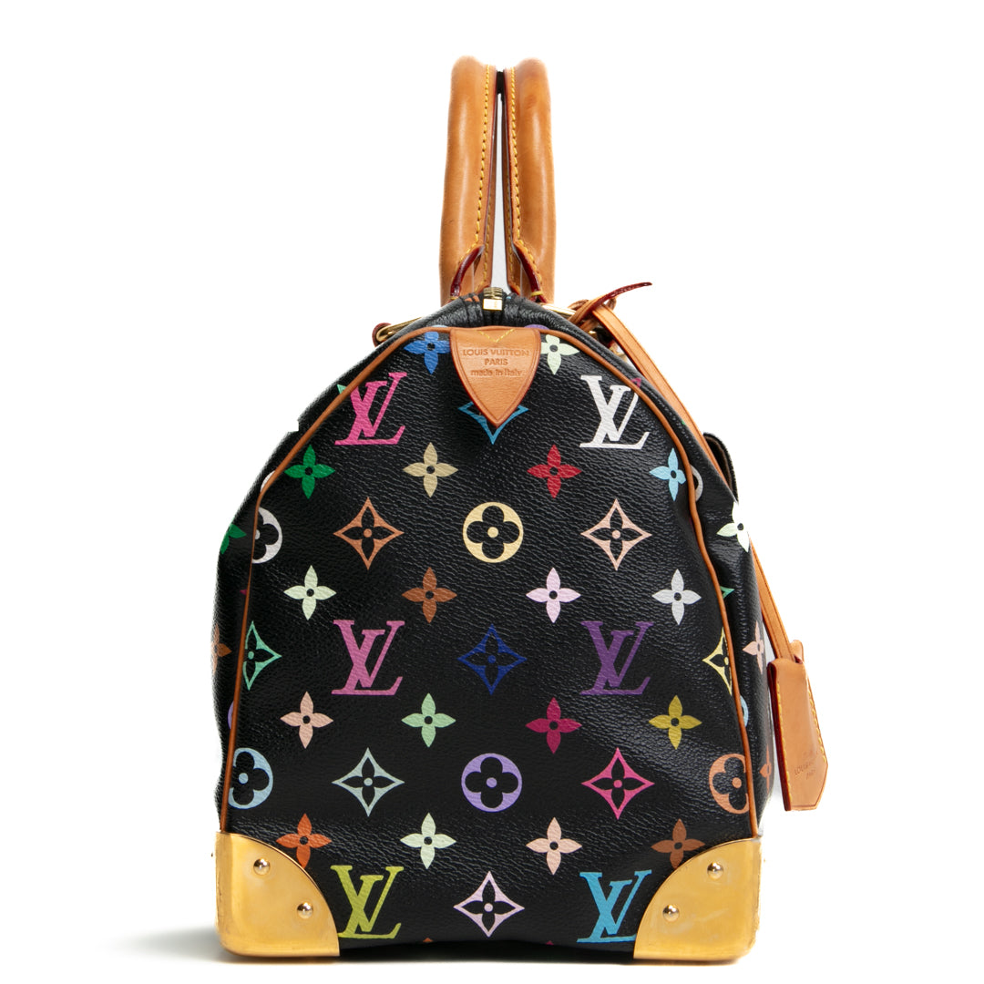 LOUIS VUITTON x Takashi Murakami Monogram Multicolore Speedy 30- Black