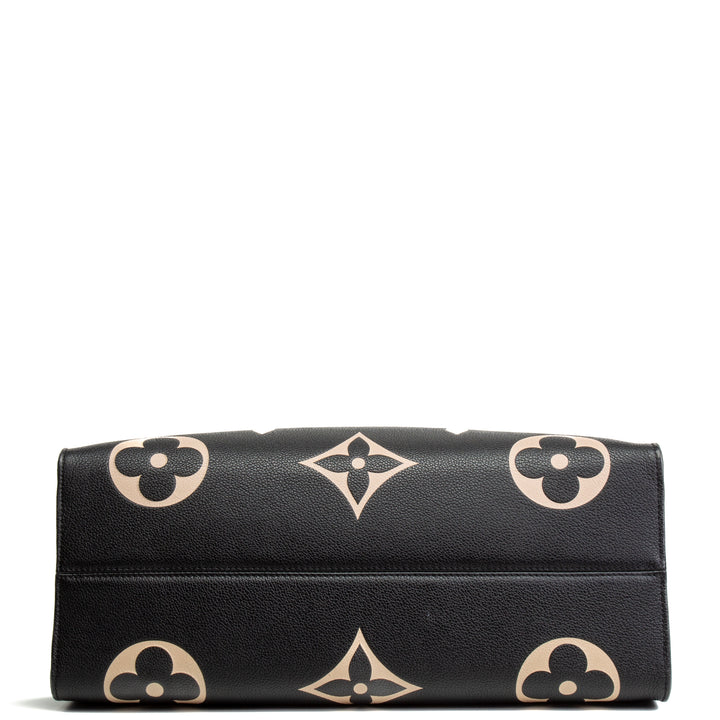 LOUIS VUITTON Monogram Empreinte Bicolor Onthego GM - Black/Cream