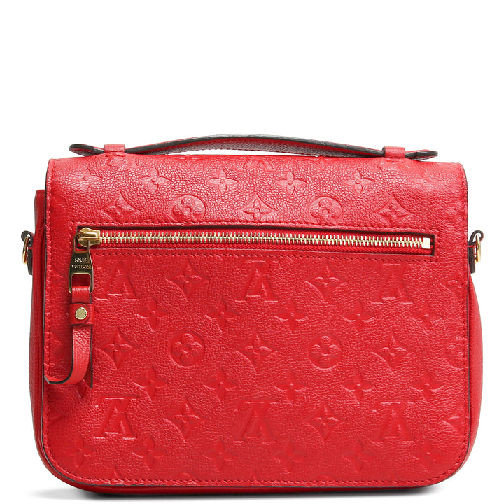 LOUIS VUITTON Monogramm Empreinte Pochette Metis - Rot