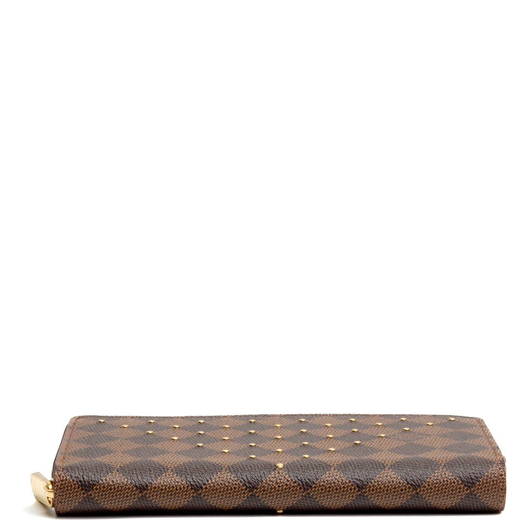 LOUIS VUITTON Studded Continental Wallet - Damier Ebene