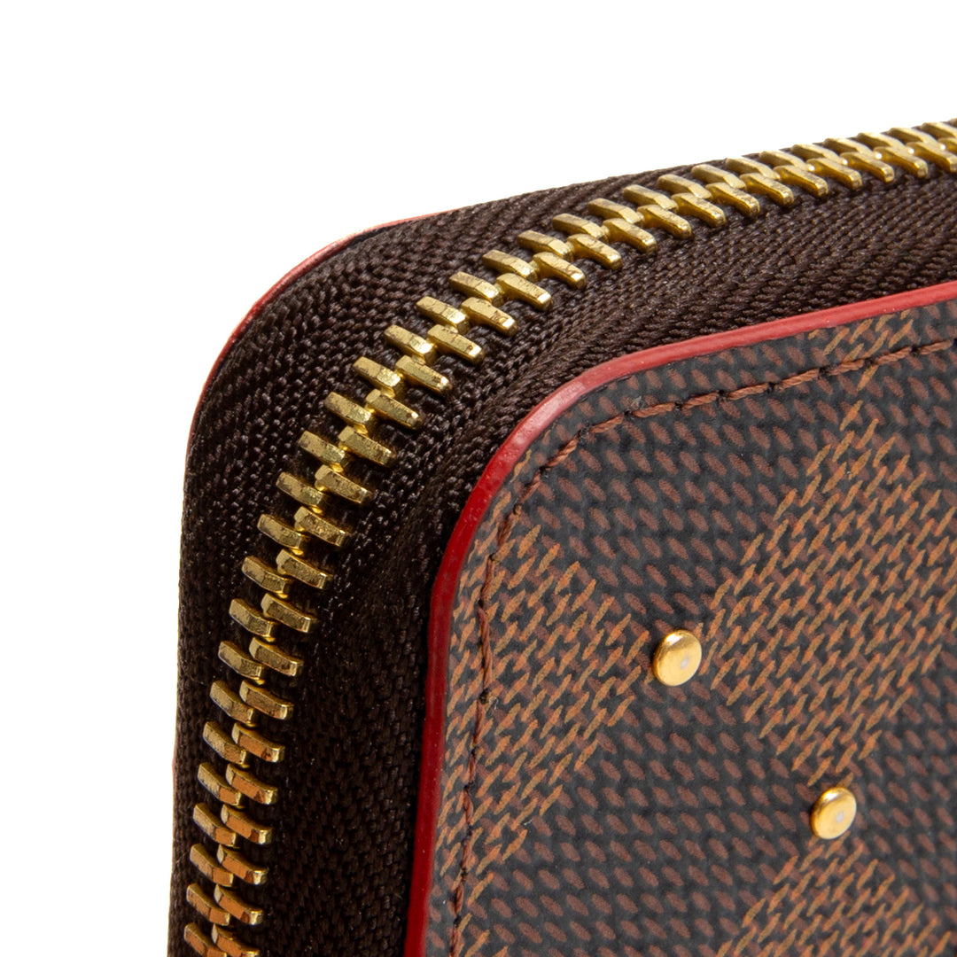 LOUIS VUITTON Studded Continental Wallet - Damier Ebene