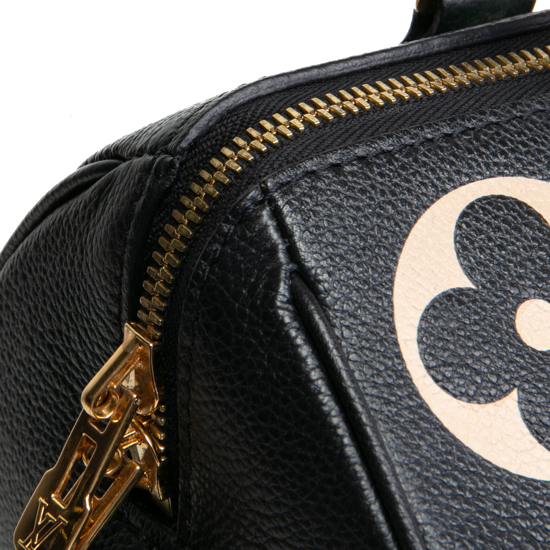 LOUIS VUITTON Monogram Empreinte Bicolor Speedy Bandouliere 25 - Schwarz/Beige