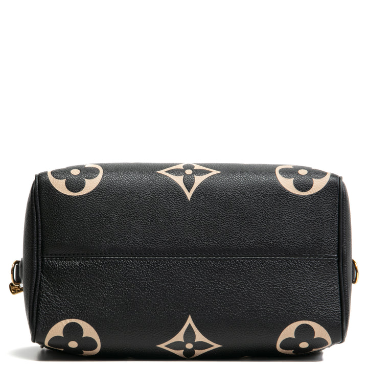 LOUIS VUITTON Monogram Empreinte Bicolor Speedy Bandouliere 25 - Schwarz/Beige