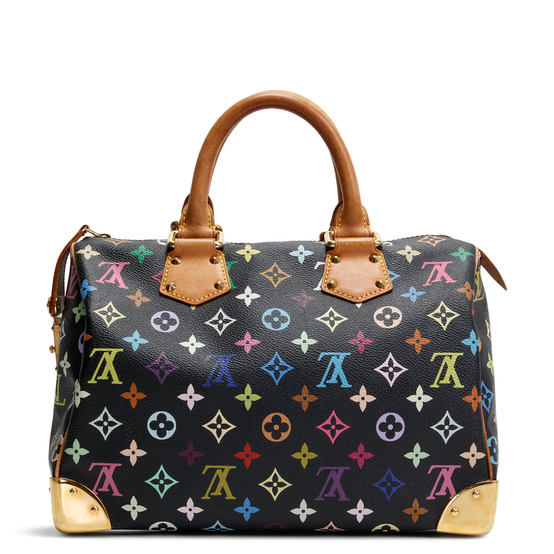 LOUIS VUITTON x TAKASHI MURAKAMI Vintage Speedy 30 Mehrfarbiges Monogramm-Schwarz