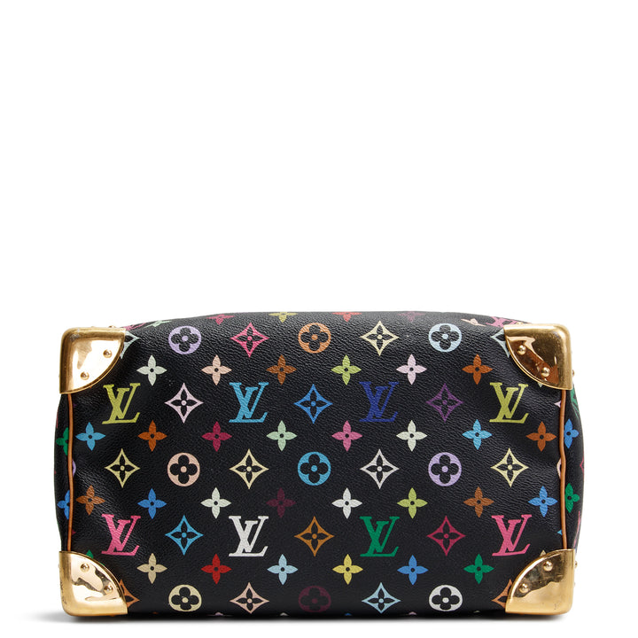 LOUIS VUITTON x TAKASHI MURAKAMI Vintage Speedy 30 Mehrfarbiges Monogramm-Schwarz