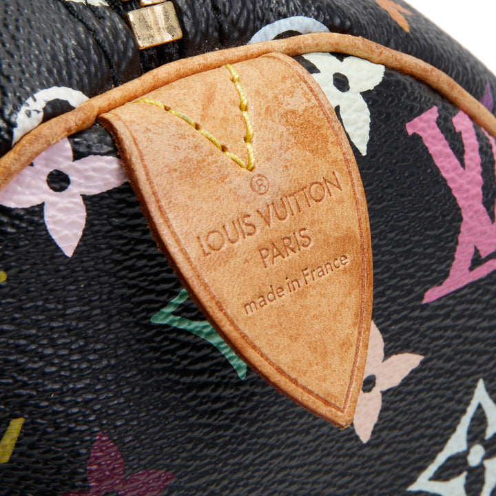 LOUIS VUITTON x TAKASHI MURAKAMI Vintage Speedy 30 Mehrfarbiges Monogramm-Schwarz