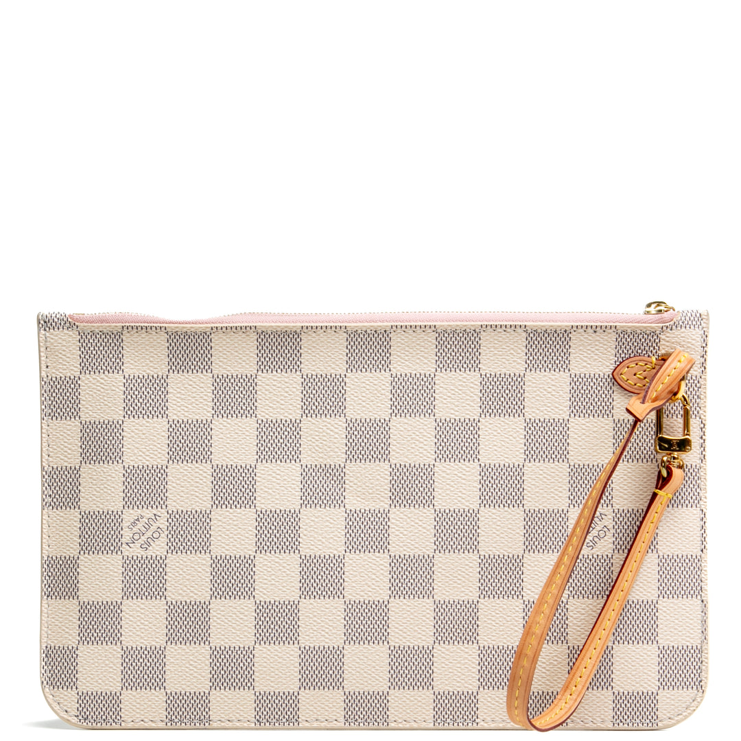 LOUIS VUITTON Damier Azur Neverfull Pochette/Beutel