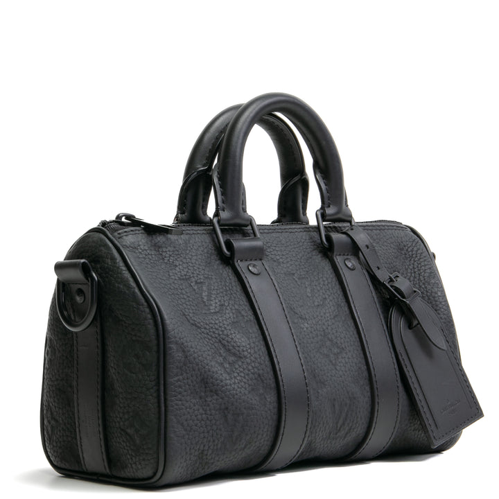 LOUIS VUITTON Taurillon Keepall Bandouliere 25 - Black