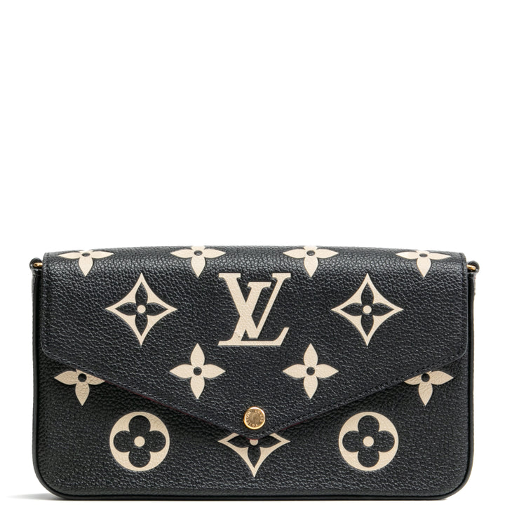 LOUIS VUITTON Félicie Pochette – Schwarz &amp; Beige