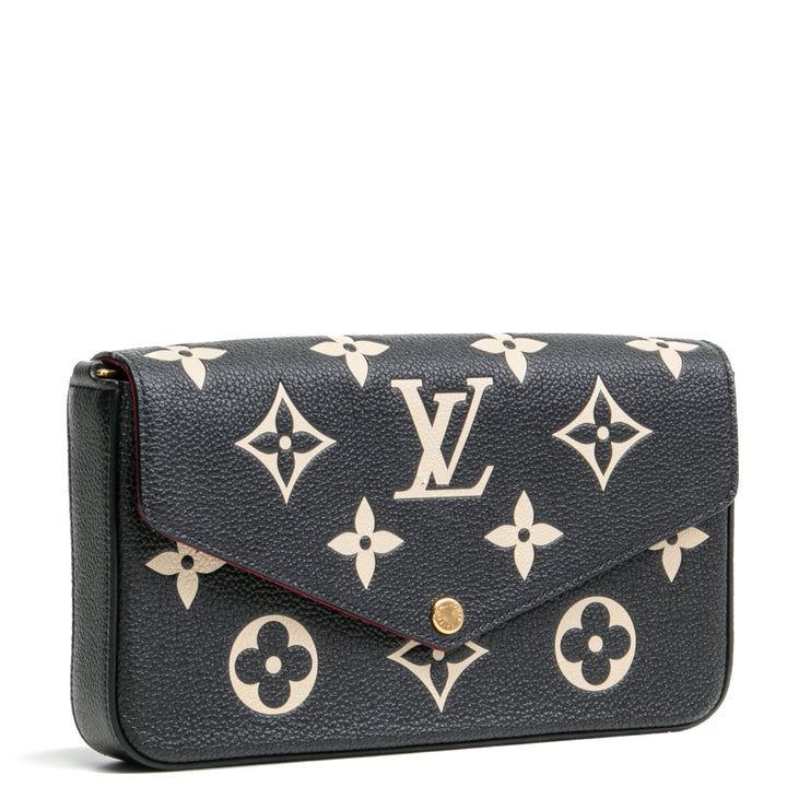 LOUIS VUITTON Félicie Pochette – Schwarz &amp; Beige