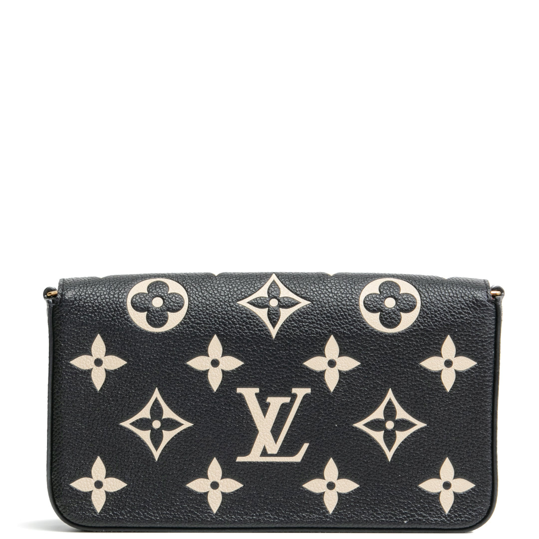 LOUIS VUITTON Félicie Pochette – Schwarz &amp; Beige