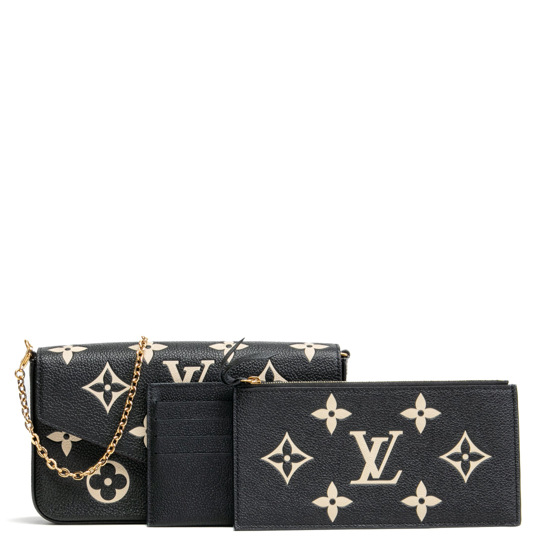 LOUIS VUITTON Félicie Pochette – Schwarz &amp; Beige