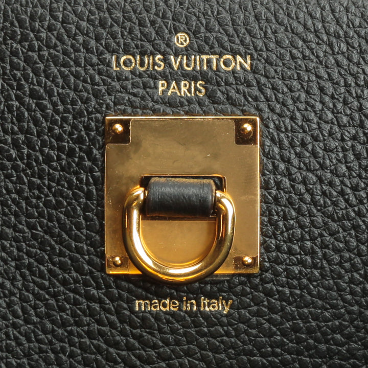 LOUIS VUITTON Calfskin City Steamer MM Black