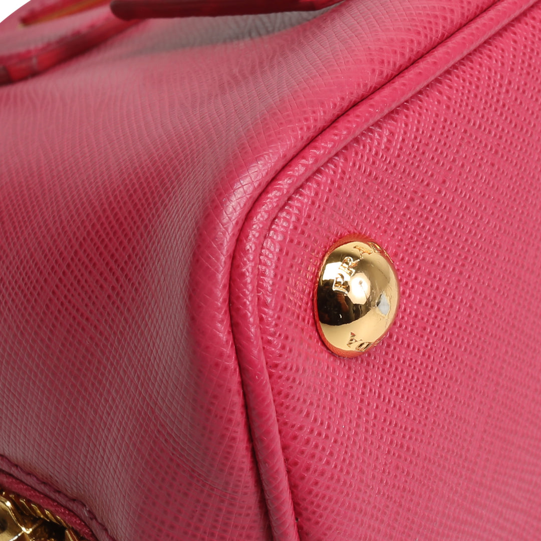 PRADA Saffiano Dome Satchel - Pink