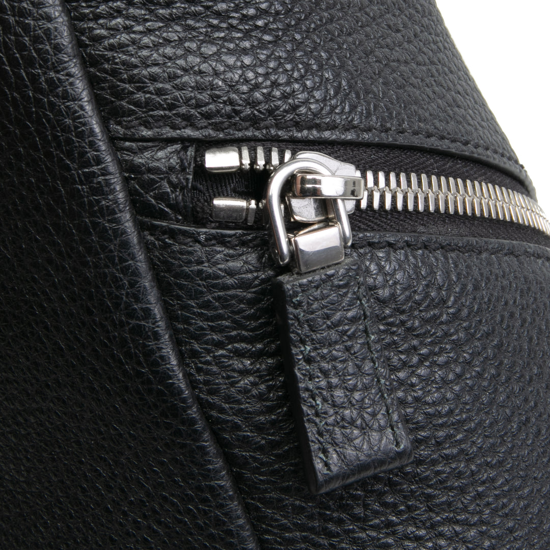 PRADA Embossed Logo Messenger - Black