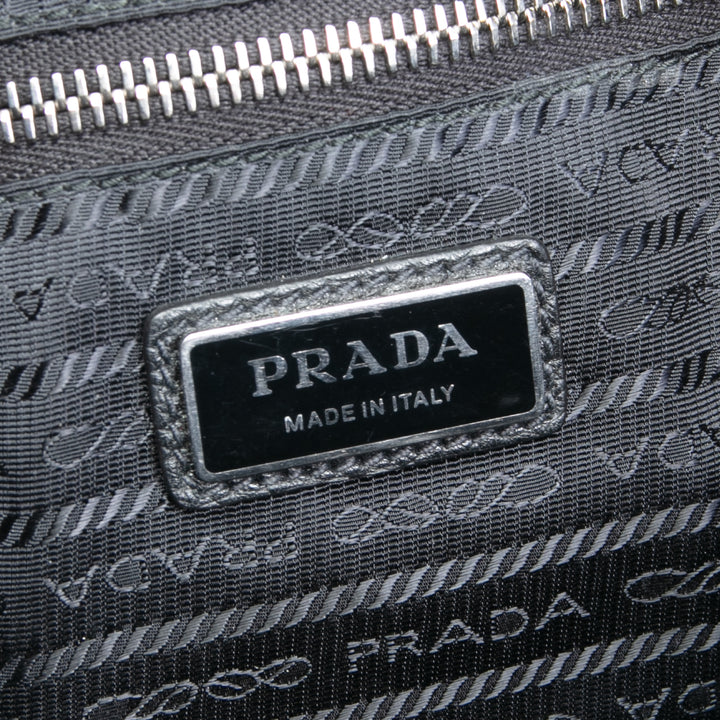 PRADA Embossed Logo Messenger - Black