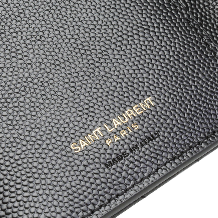 SAINT LAURENT Cassandre Matelasse Fragments Zipped Bifold Wallet - Black