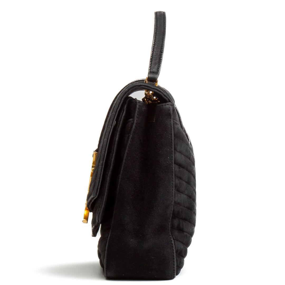 SAINT LAURENT Sulpice Flap Bag aus Wildleder - Schwarz - OUTLET FINAL SALE