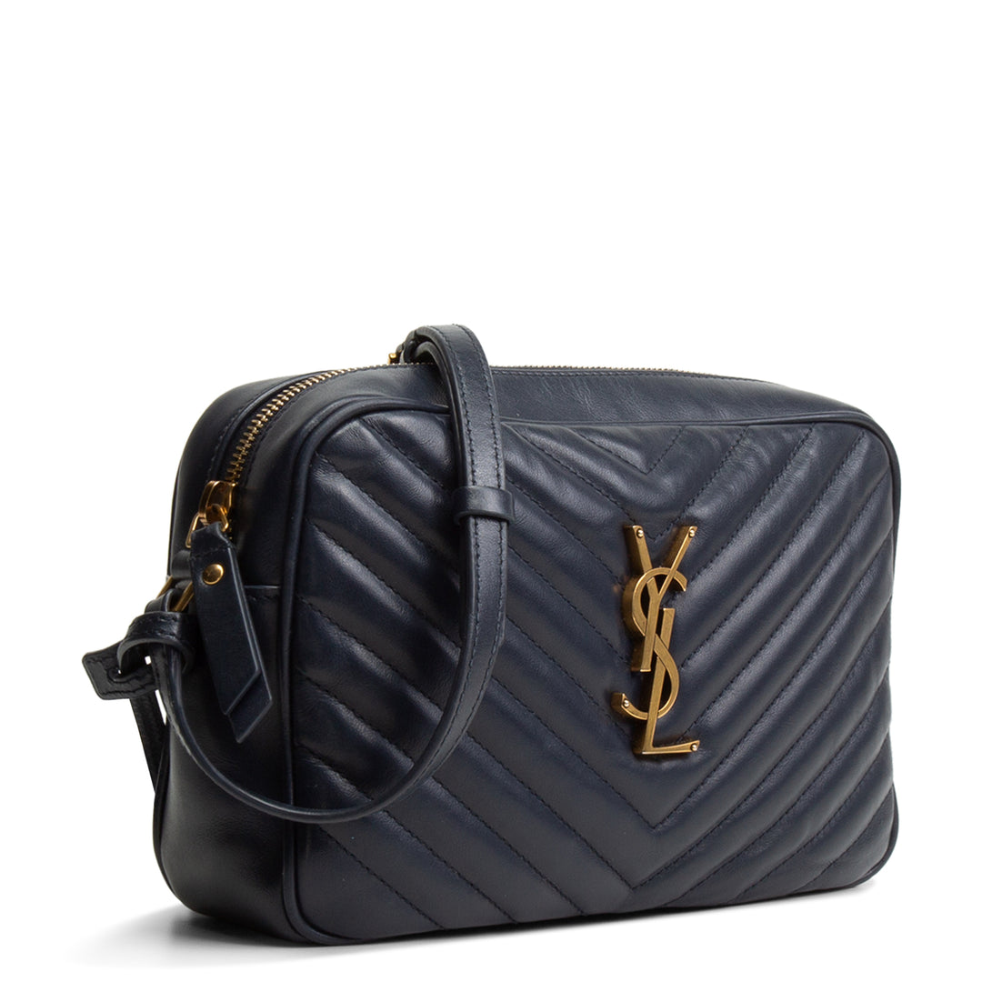 SAINT LAURENT Lou Camera Bag - Navy Blue - OUTLET FINAL SALE