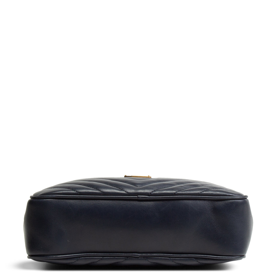 SAINT LAURENT Lou Camera Bag - Navy Blue - OUTLET FINAL SALE