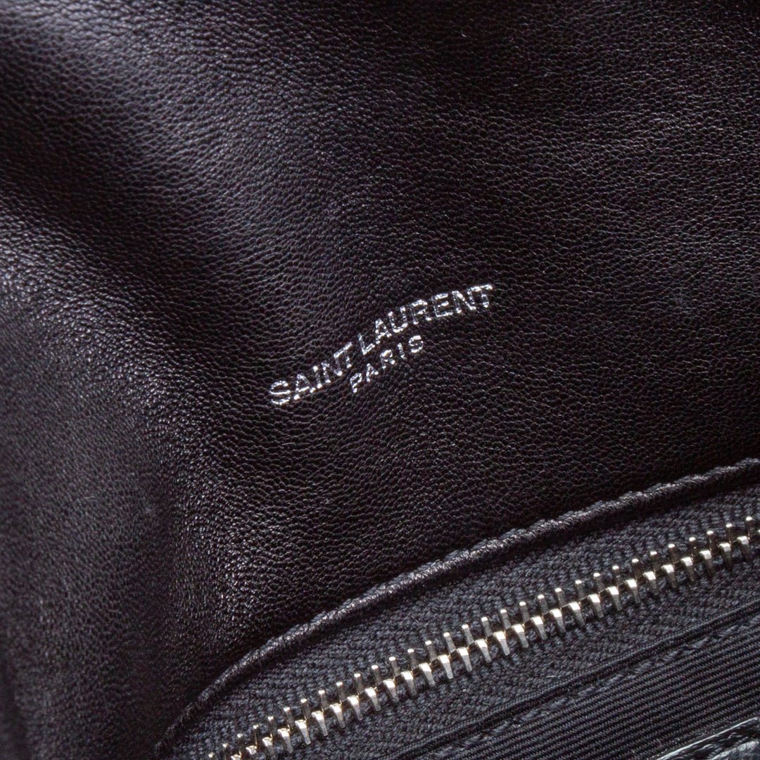 SAINT LAURENT Kleine Loulou Puffer-Umhängetasche - Schwarz