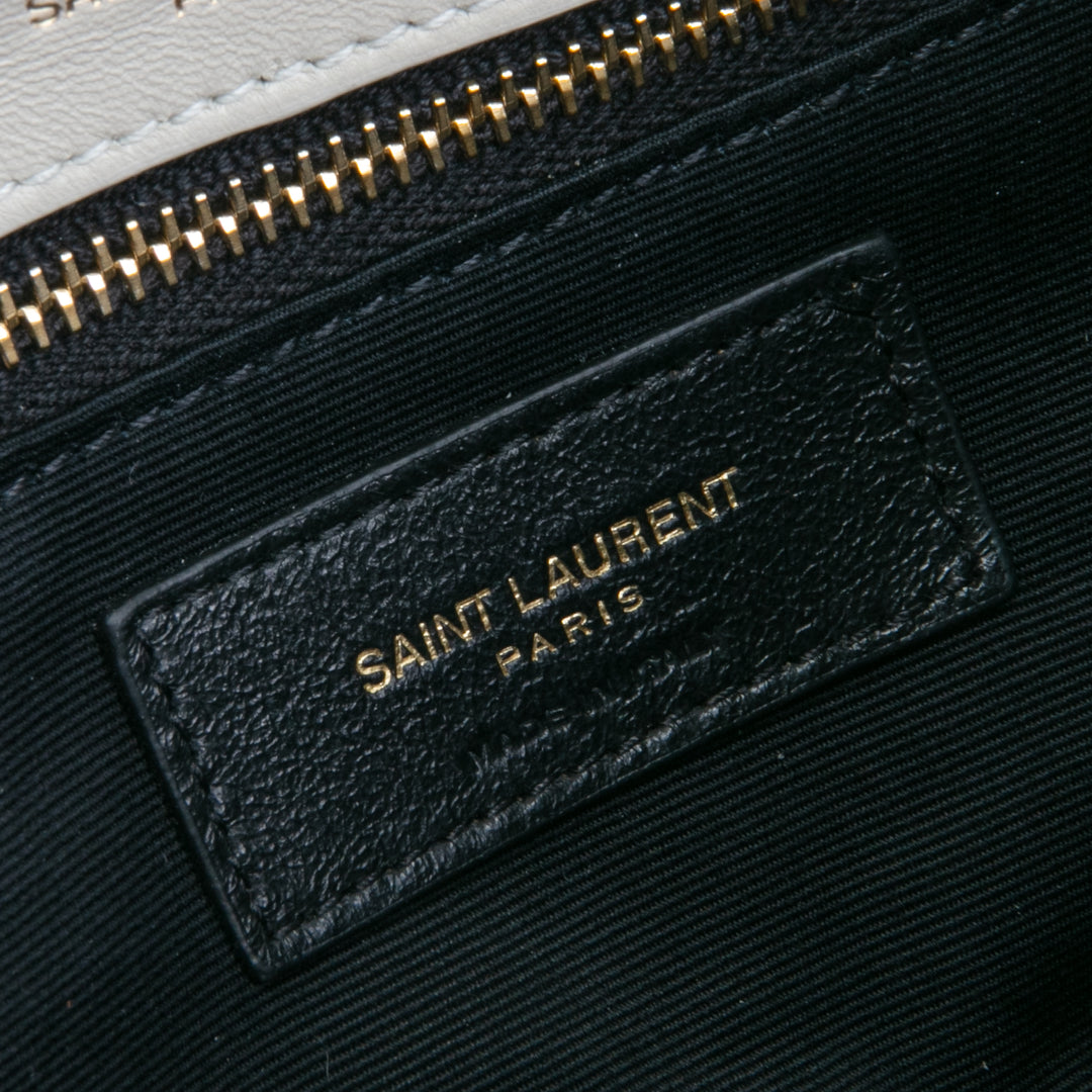 SAINT LAURENT Kleine Calypso Umhängetasche - Blanc Vintage