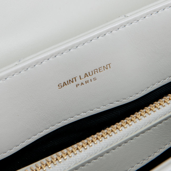 SAINT LAURENT Kleine Loulou Umhängetasche - Weiß